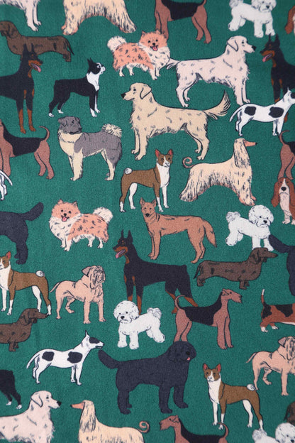 Matilda Dog Lover Wrap Dress In Green