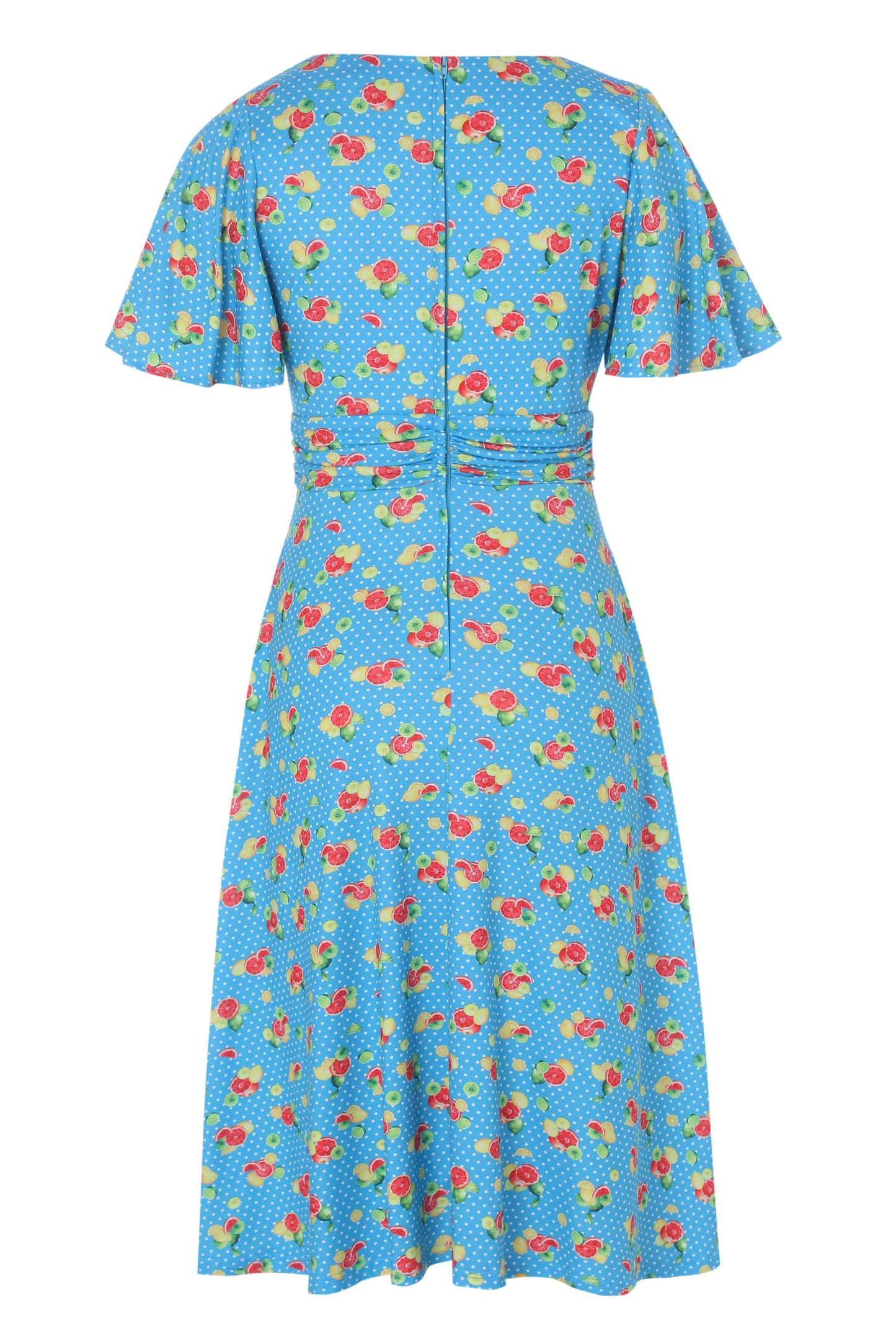 Donna Polka Dot Citrus Tea Dress