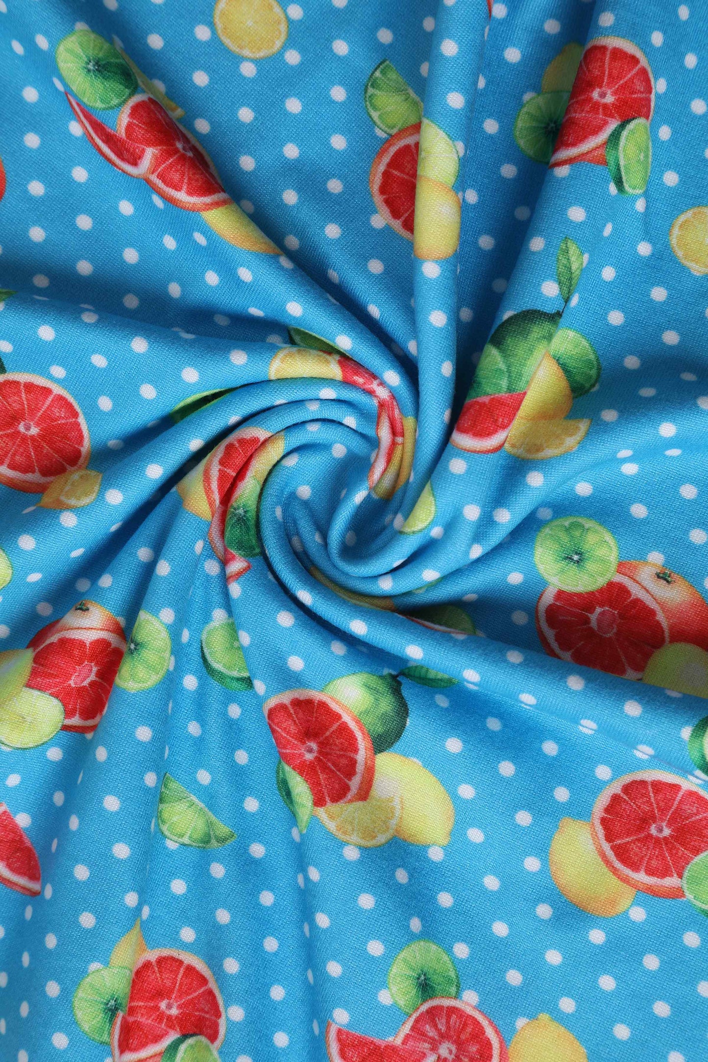 Donna Polka Dot Citrus Tea Dress