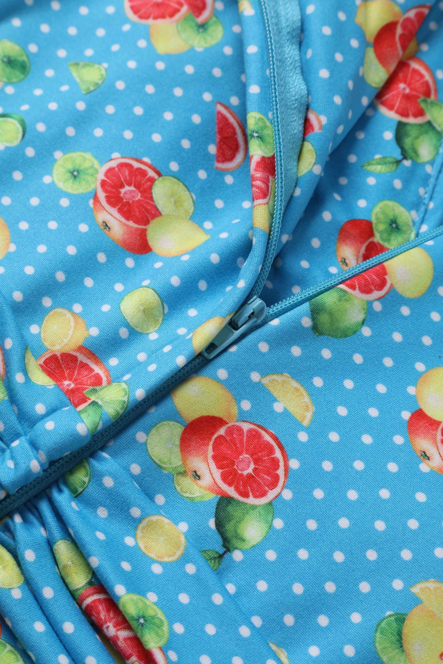 Donna Polka Dot Citrus Tea Dress