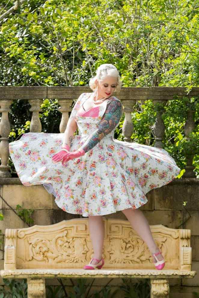Grace English Garden Pleated Bust Dress