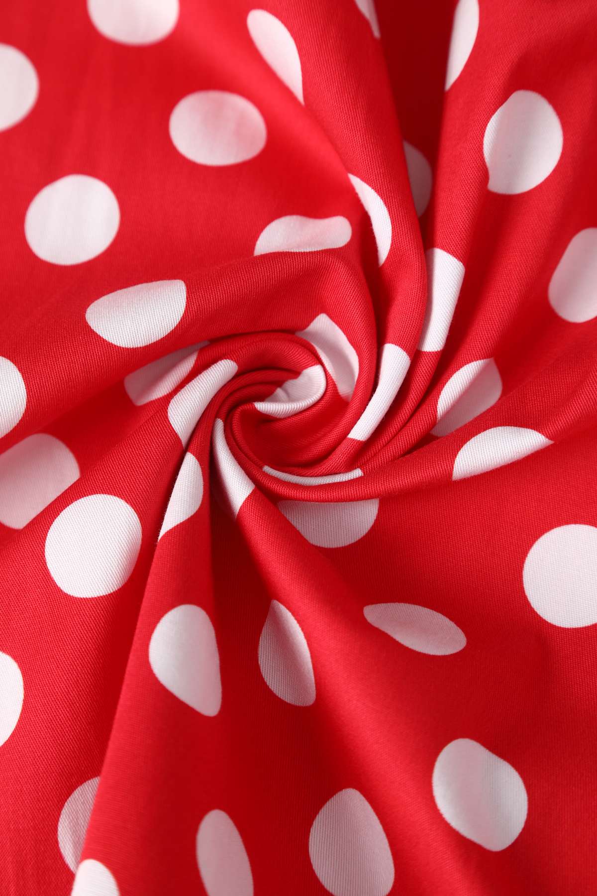 Amanda Retro Red Polka Dot Flared Dress