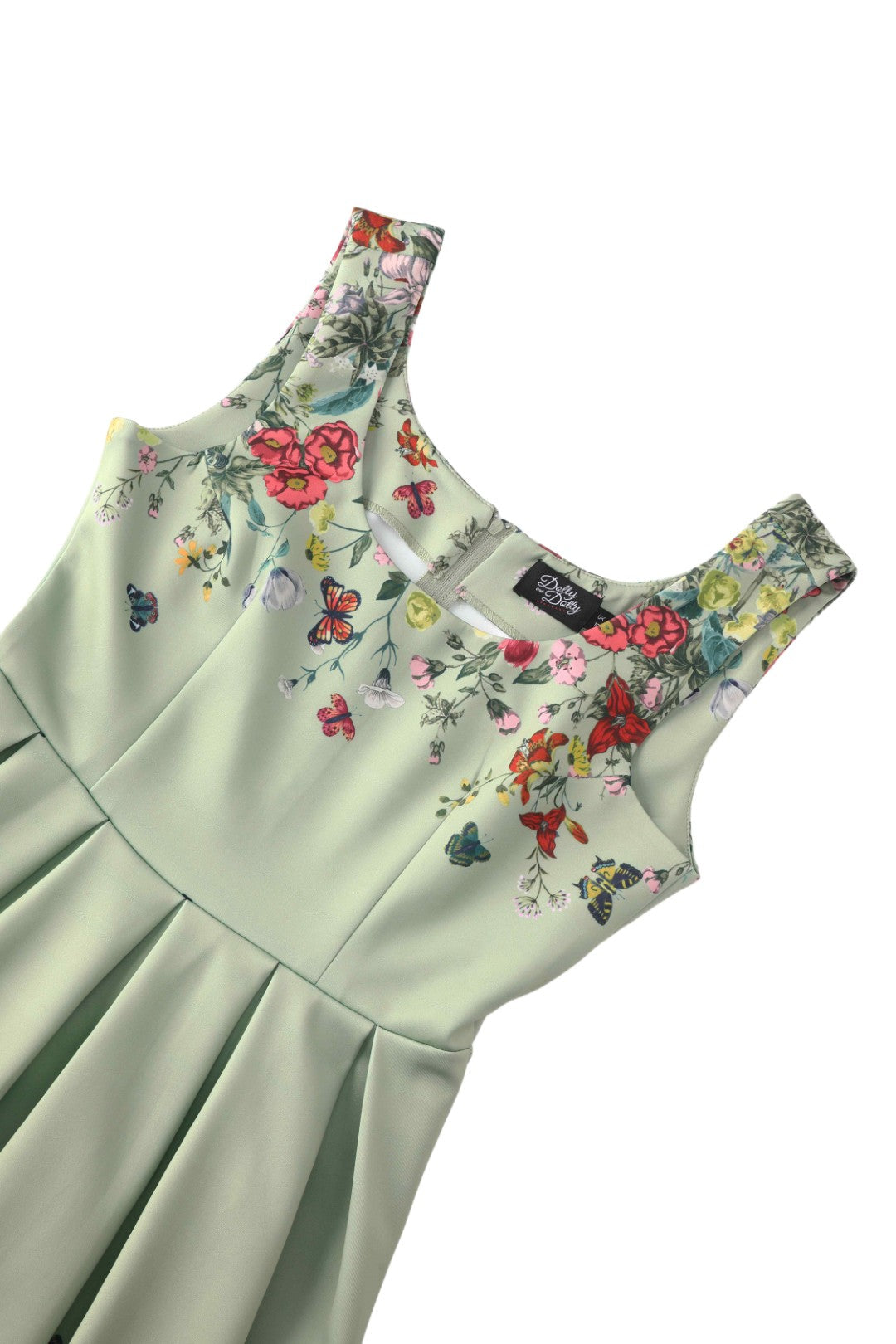 Amanda Fairy Forest Flared Dress In Green