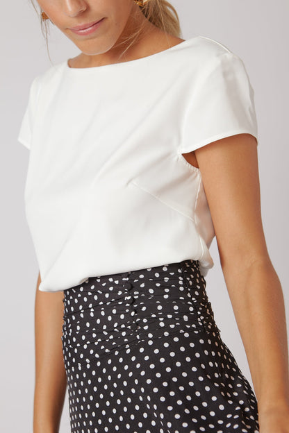 Falda Luella Lunares Azul Marino/Blanco · Iconics ·