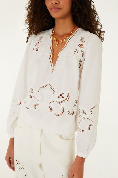 Off-White Richelieu Long Sleeve Blouse