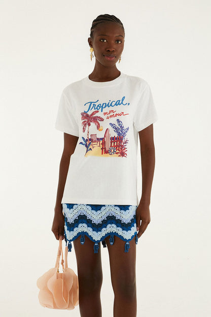 Multicolor Summer Diary Fit T-Shirt