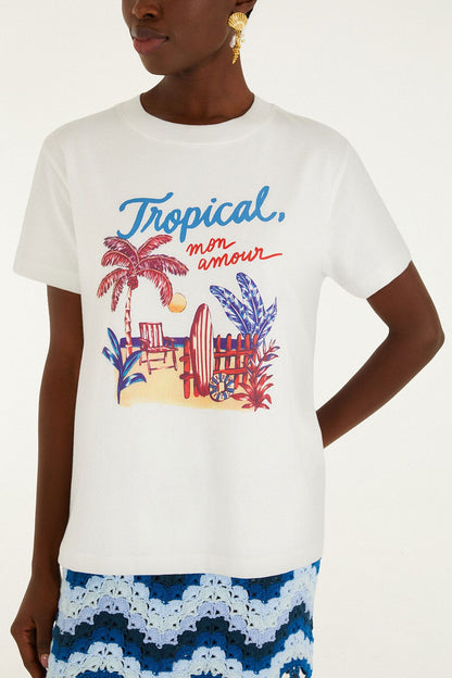 Multicolor Summer Diary Fit T-Shirt