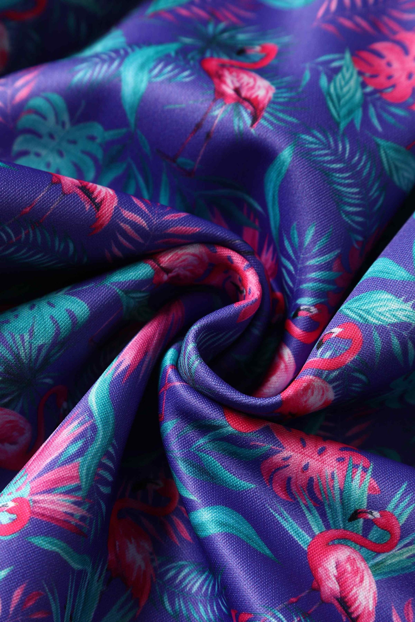 Amanda Purple Flamingo Flared Dress