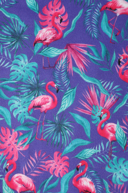 Amanda Purple Flamingo Flared Dress