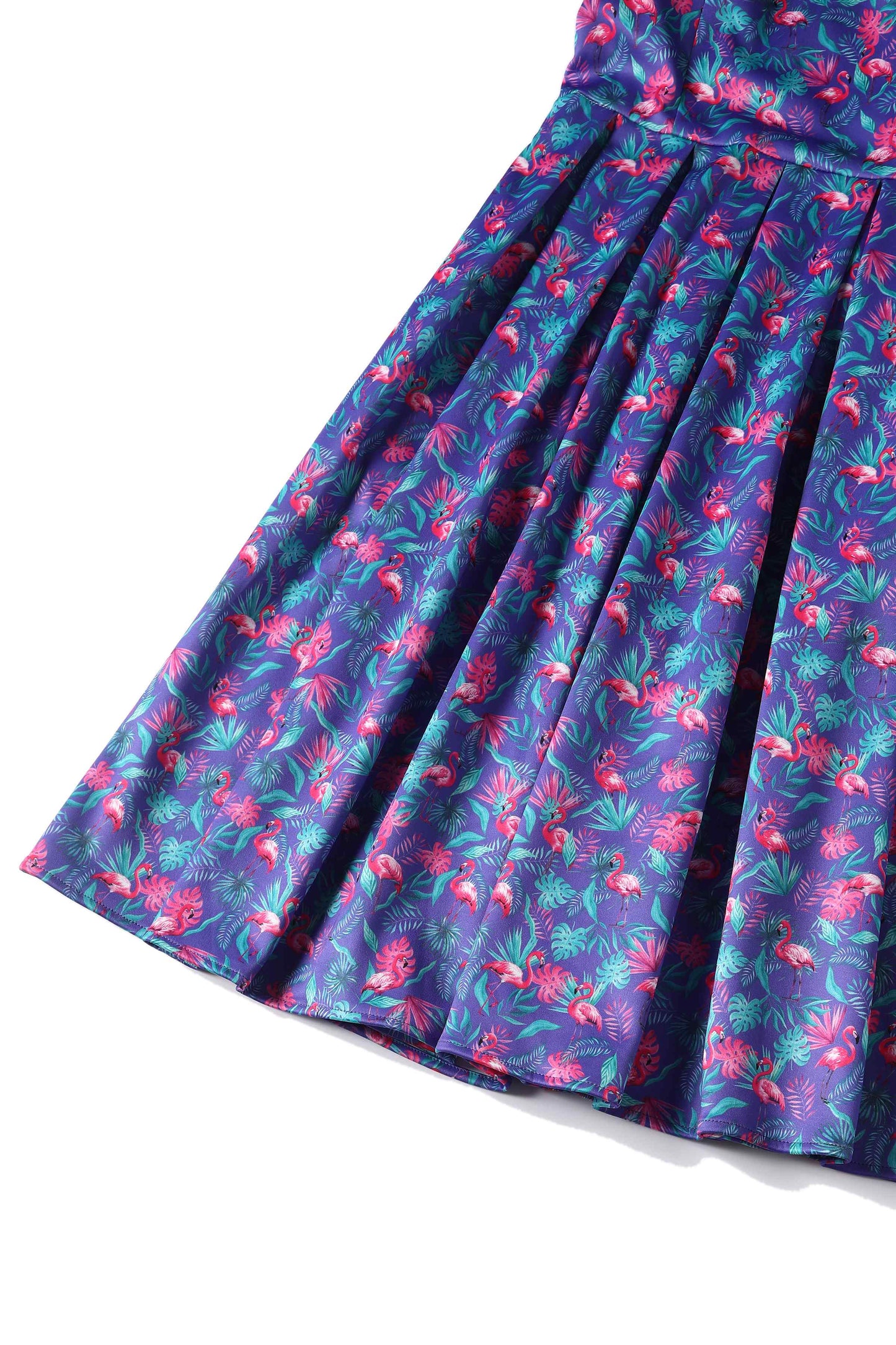 Amanda Purple Flamingo Flared Dress