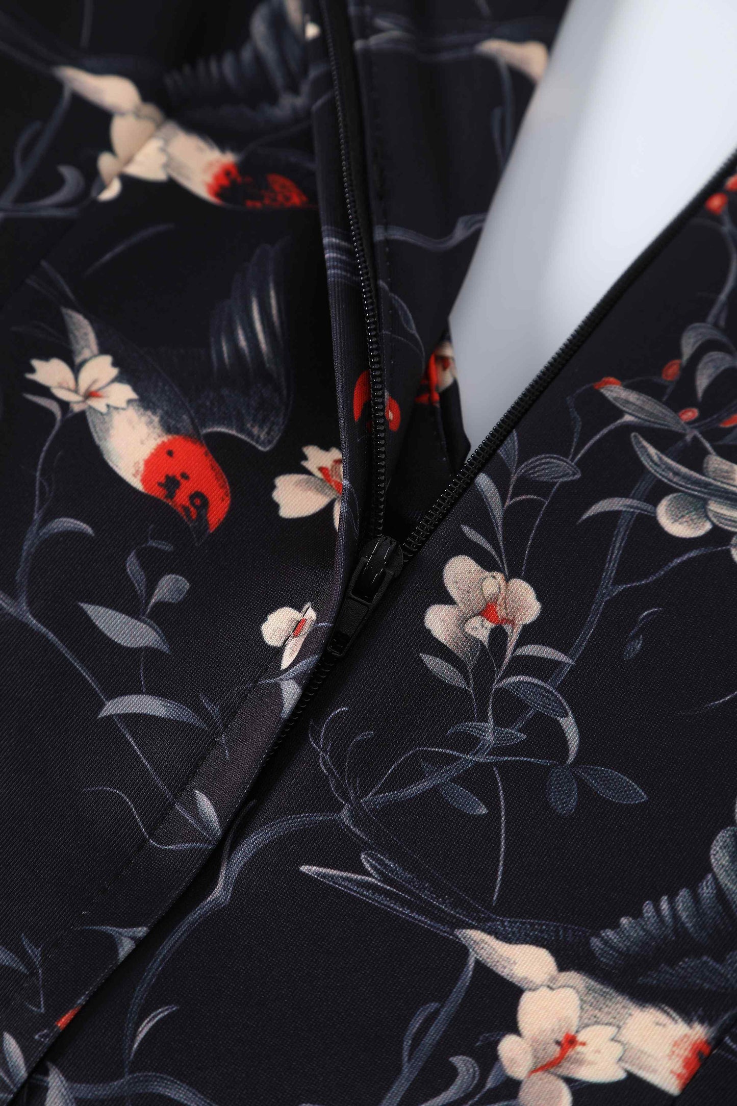 Lily Floral & Swallow Off Shoulder Dress