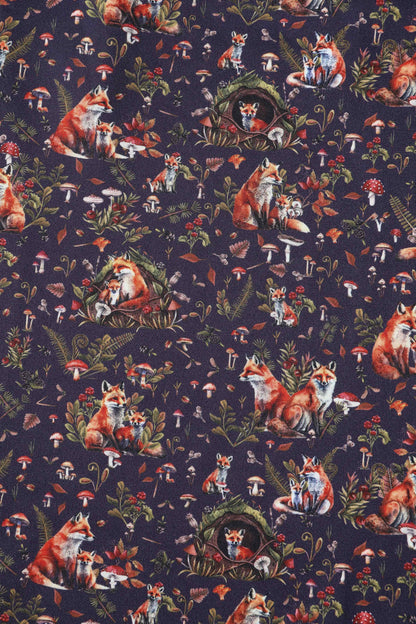 Amanda Purple Fox Den Swing Dress