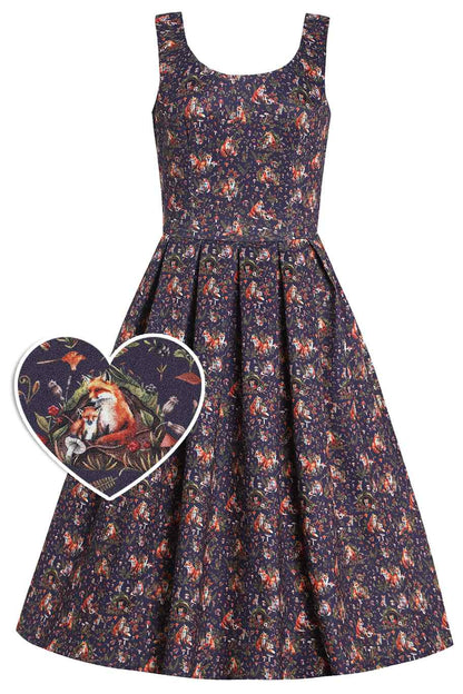 Amanda Purple Fox Den Swing Dress