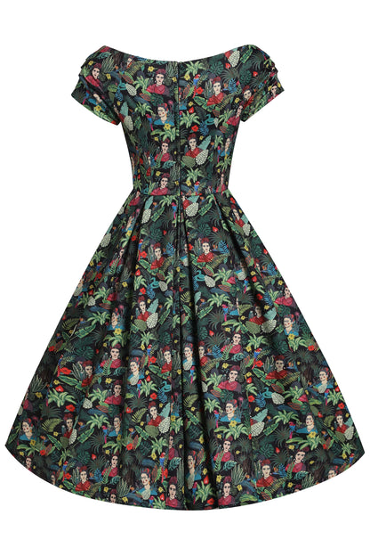 Lily Frida Kahlo Inspired Off Shoulder Dress
