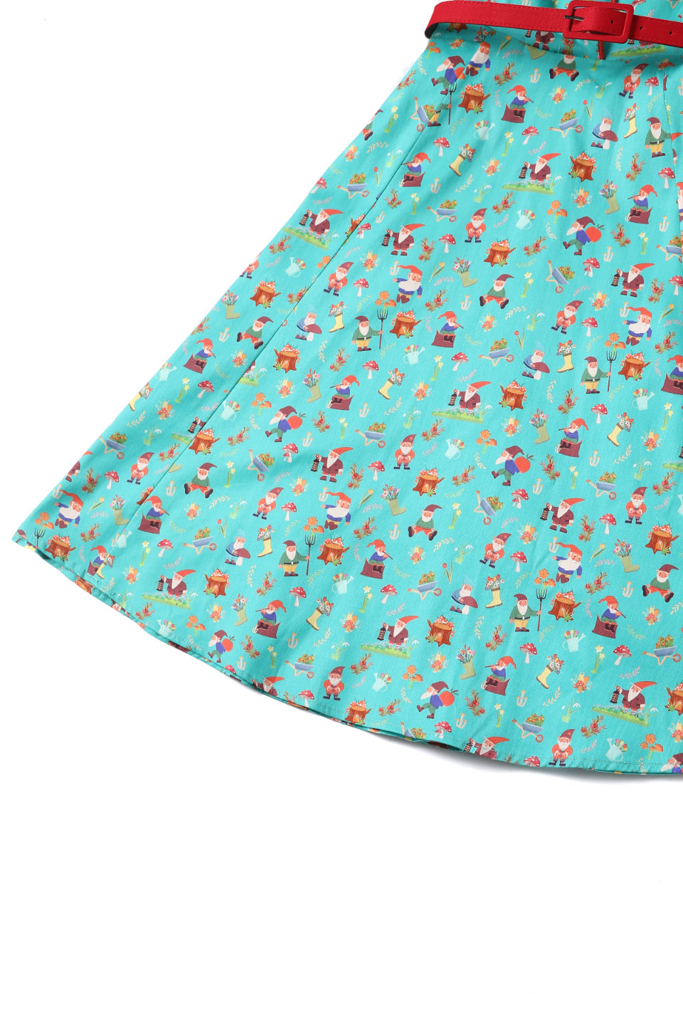 Penelope Garden Gnome Shirt Dress In Green