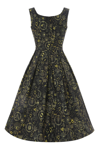 Amanda Gold Horoscope Swing Dress In Black