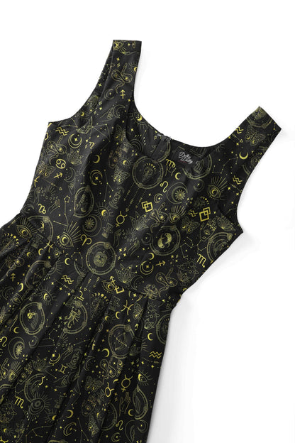 Amanda Gold Horoscope Swing Dress In Black