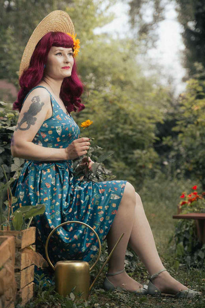 Amanda Green Gardening Print Swing Dress