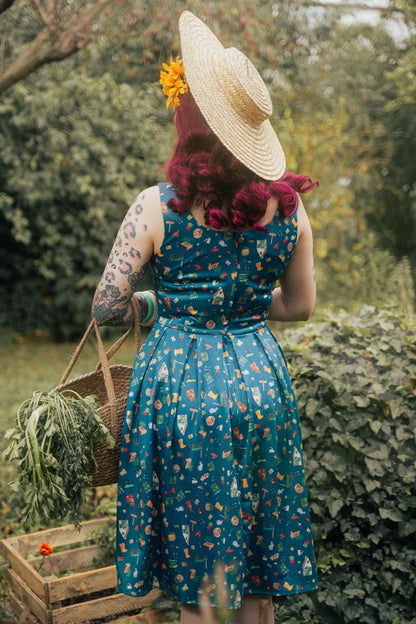 Amanda Green Gardening Print Swing Dress