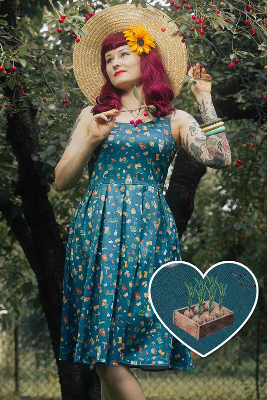 Amanda Green Gardening Print Swing Dress