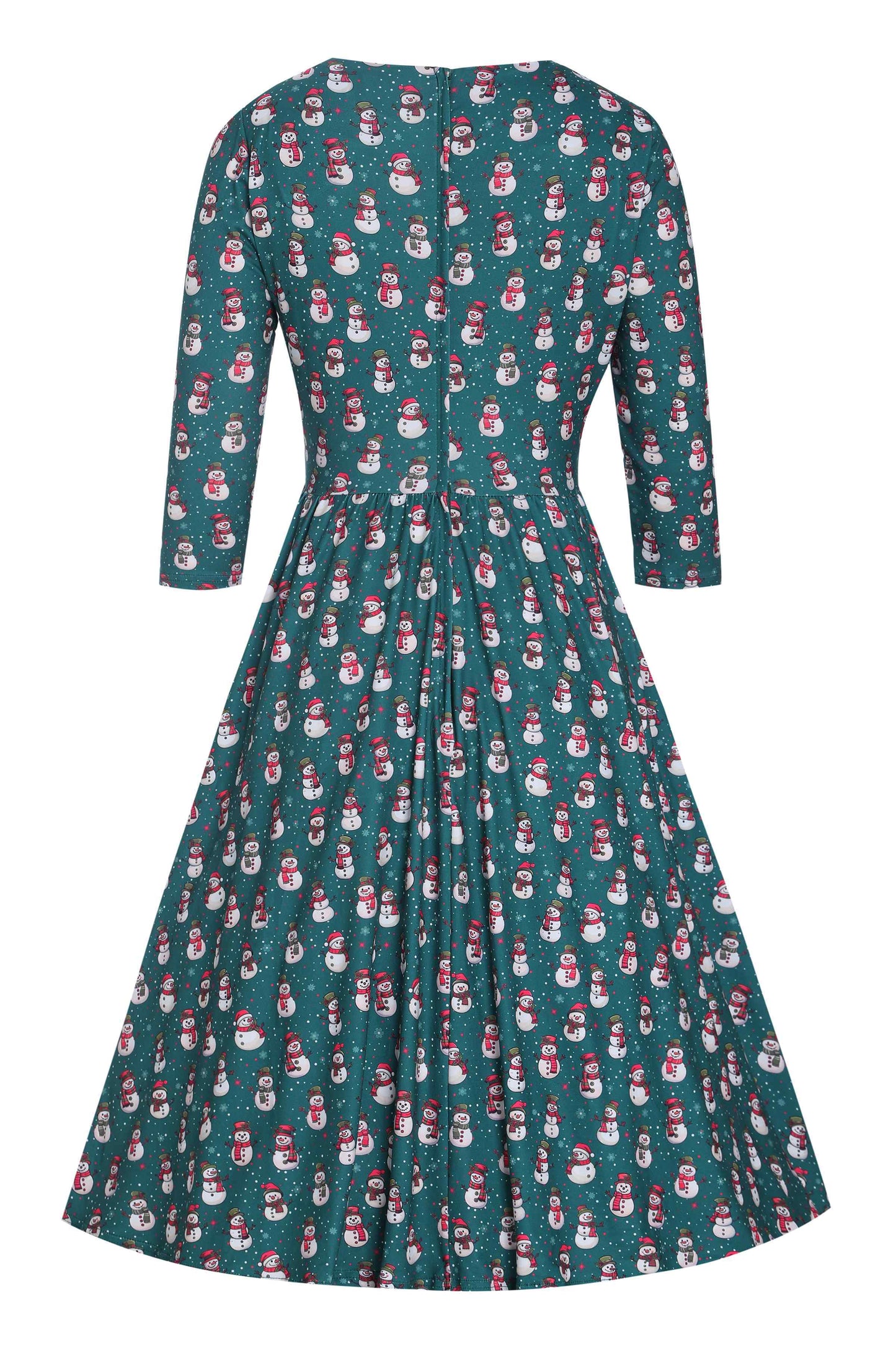 Billie Green Snowman Flared Dress