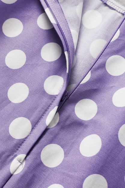 Maisie Lilac Polka Dot Full Circle Midi Skirt