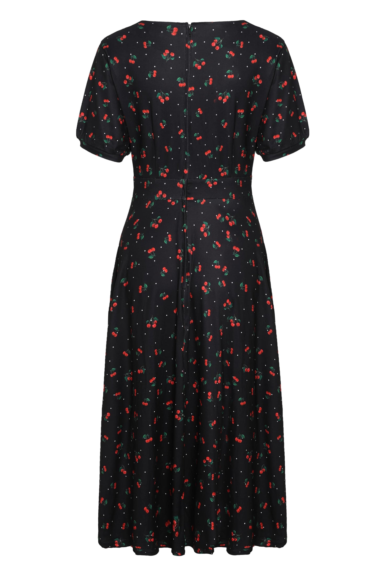 Julia Black Cherry Sleeved Dress