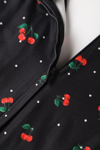 Julia Black Cherry Sleeved Dress