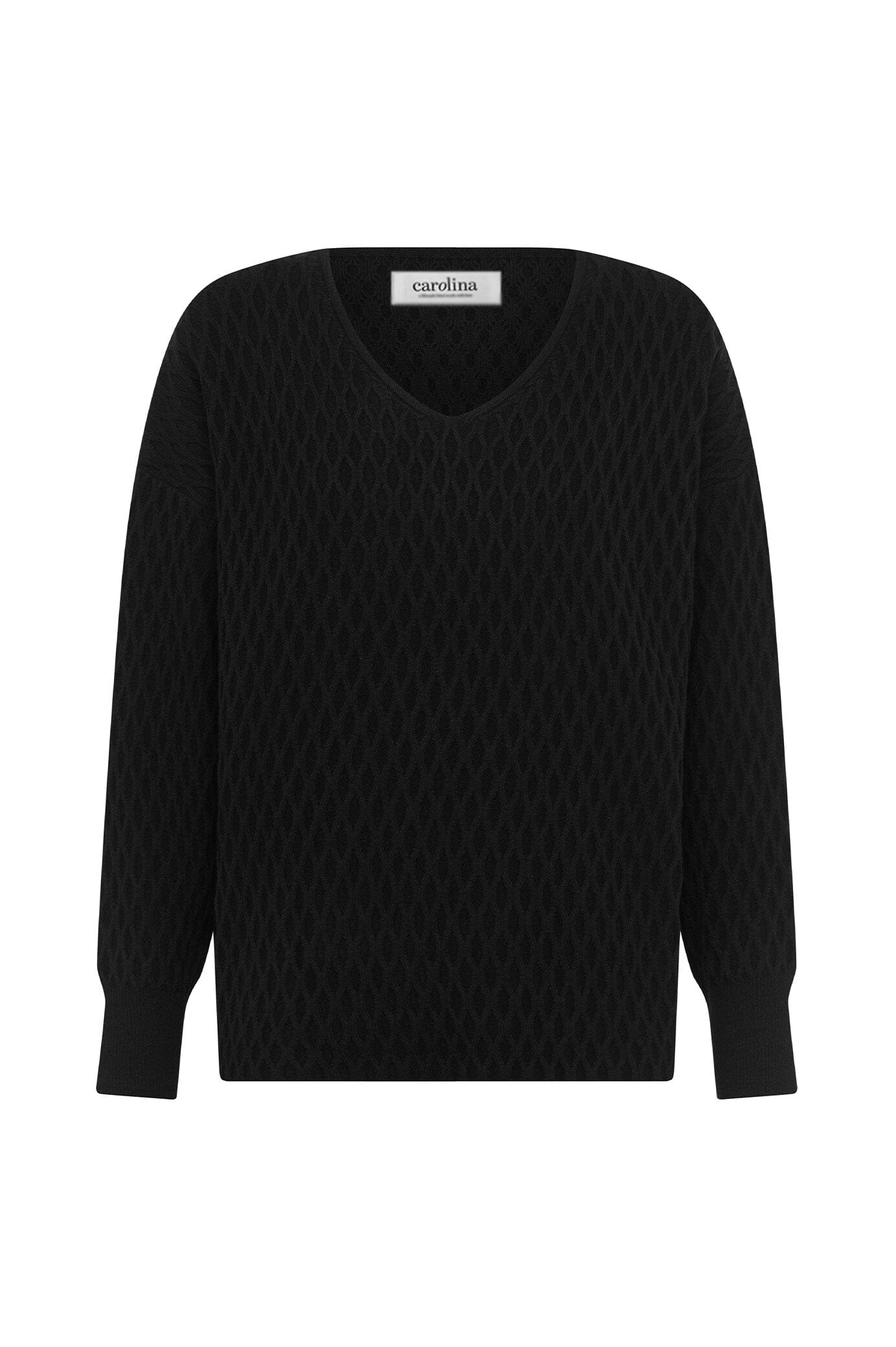 Kayla V-Neck Jumper Black