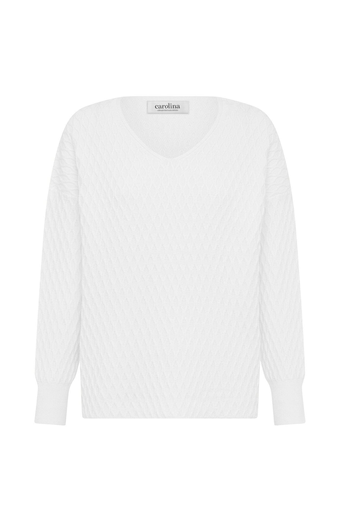 Kayla V-Neck Jumper Ivory