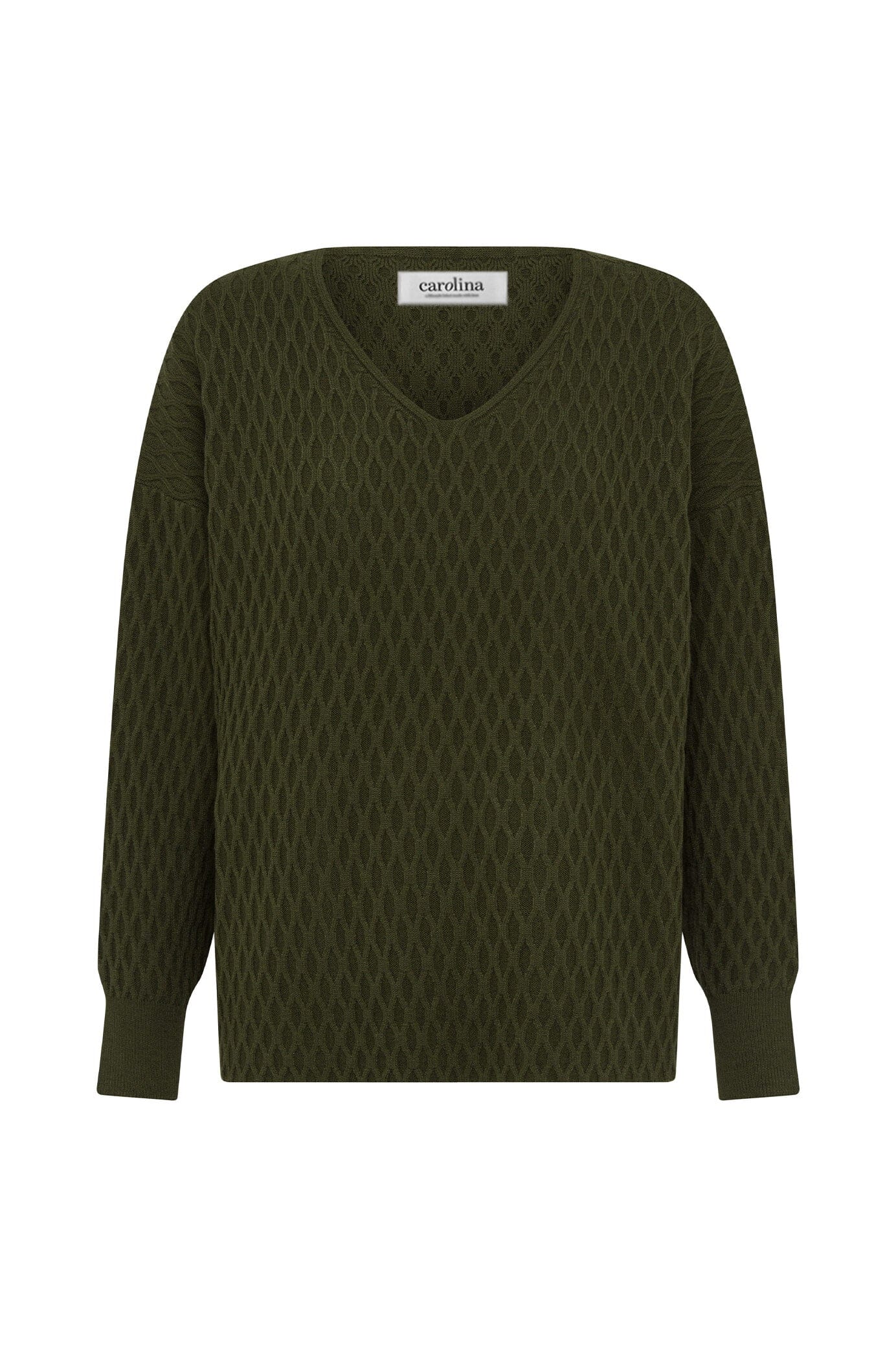 Kayla V-Neck Jumper Olive
