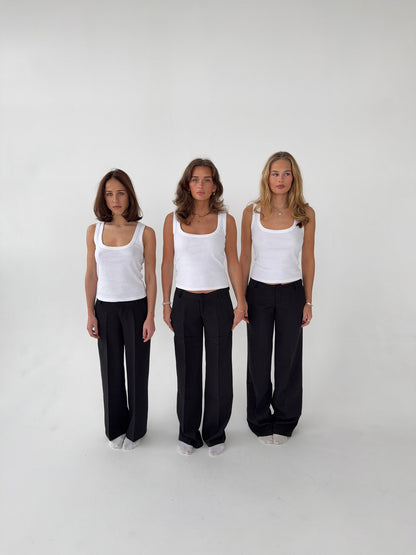 Britney low waisted suit pants - Black