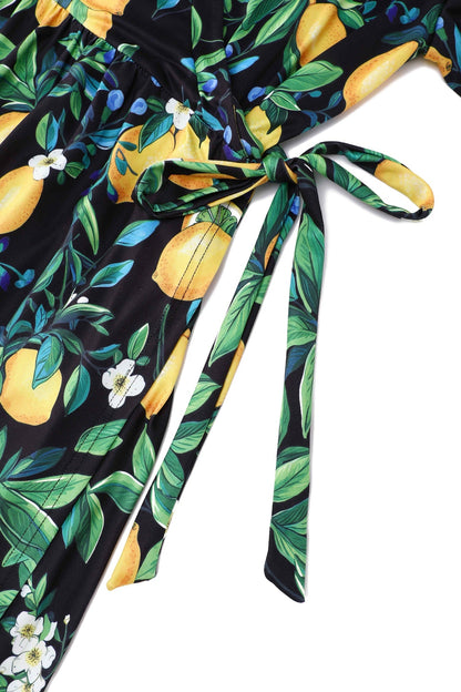 Isla Lemon Maxi Wrap Dress
