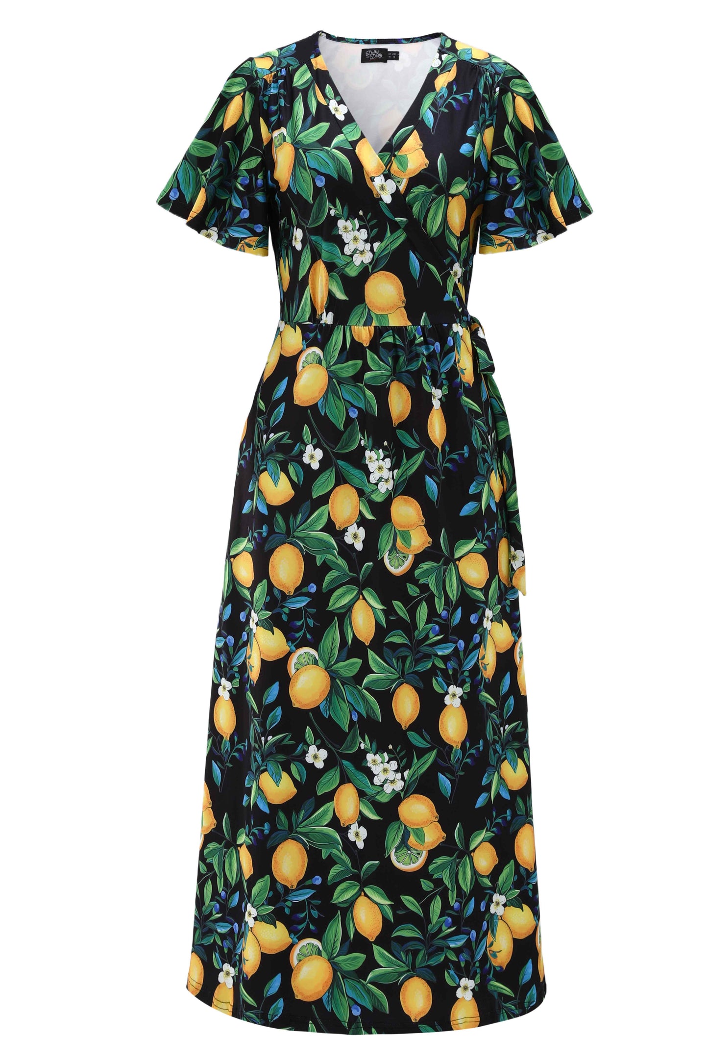 Isla Lemon Maxi Wrap Dress
