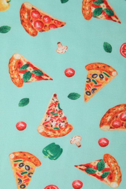 Amanda Light Blue Pizza Swing Dress