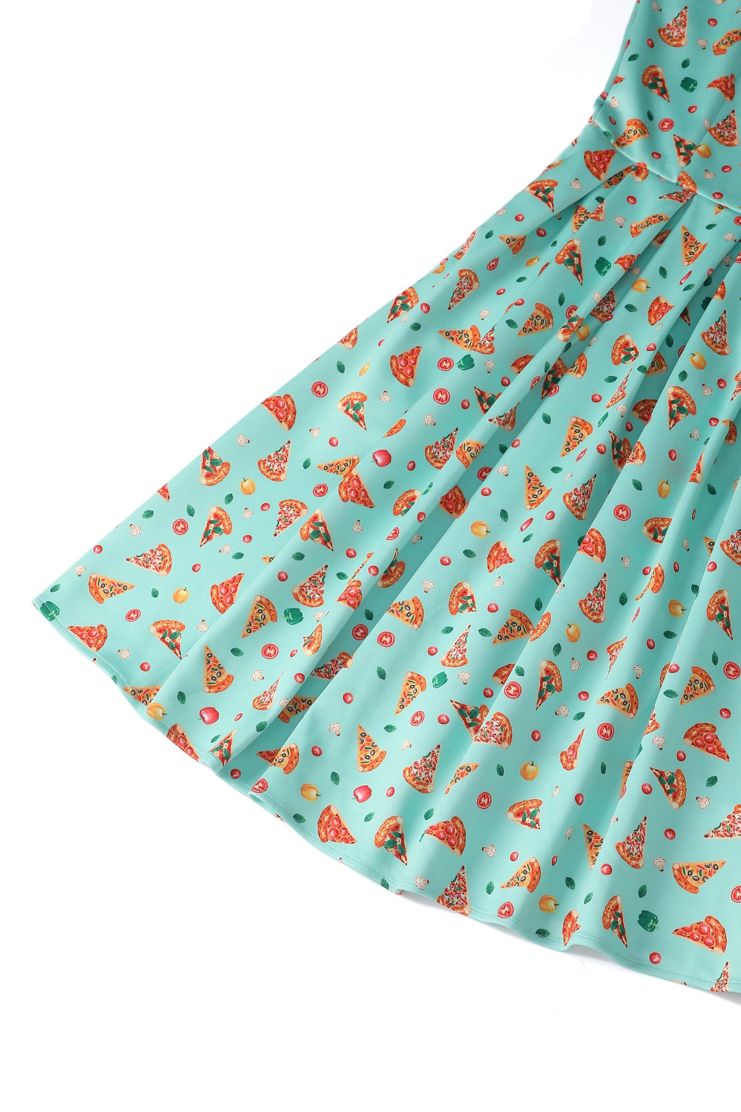 Amanda Light Blue Pizza Swing Dress
