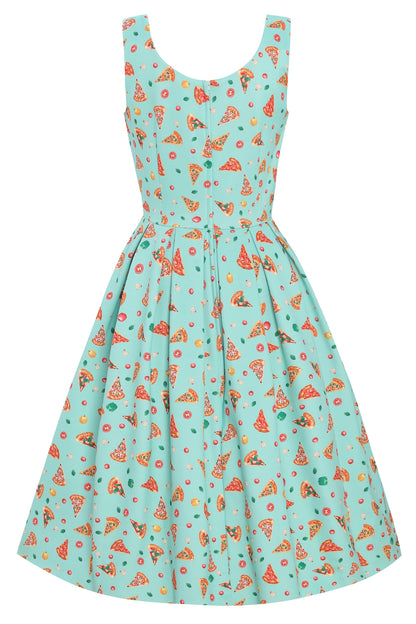 Amanda Light Blue Pizza Swing Dress