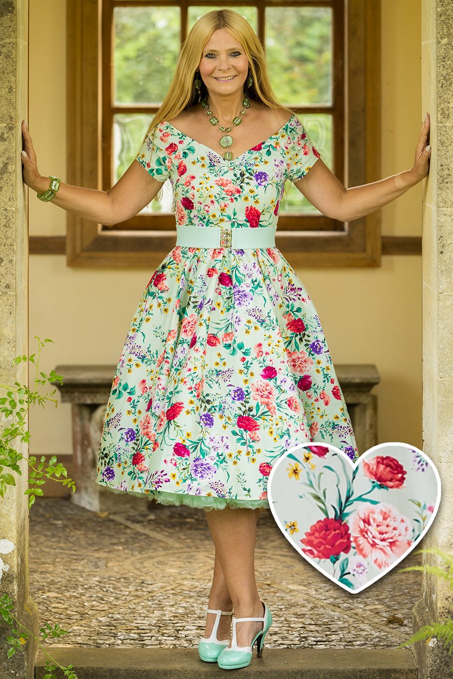 Lily Light Green Floral Dress