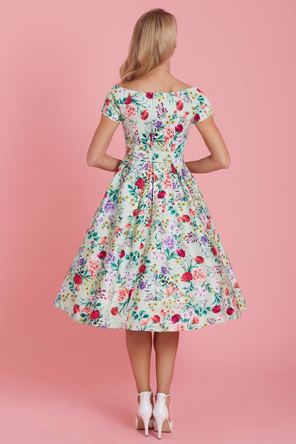 Lily Light Green Floral Dress