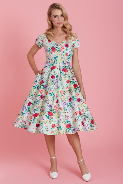 Lily Light Green Floral Dress