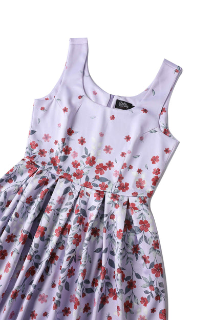 Amanda Lilac Falling Flower Swing Dress
