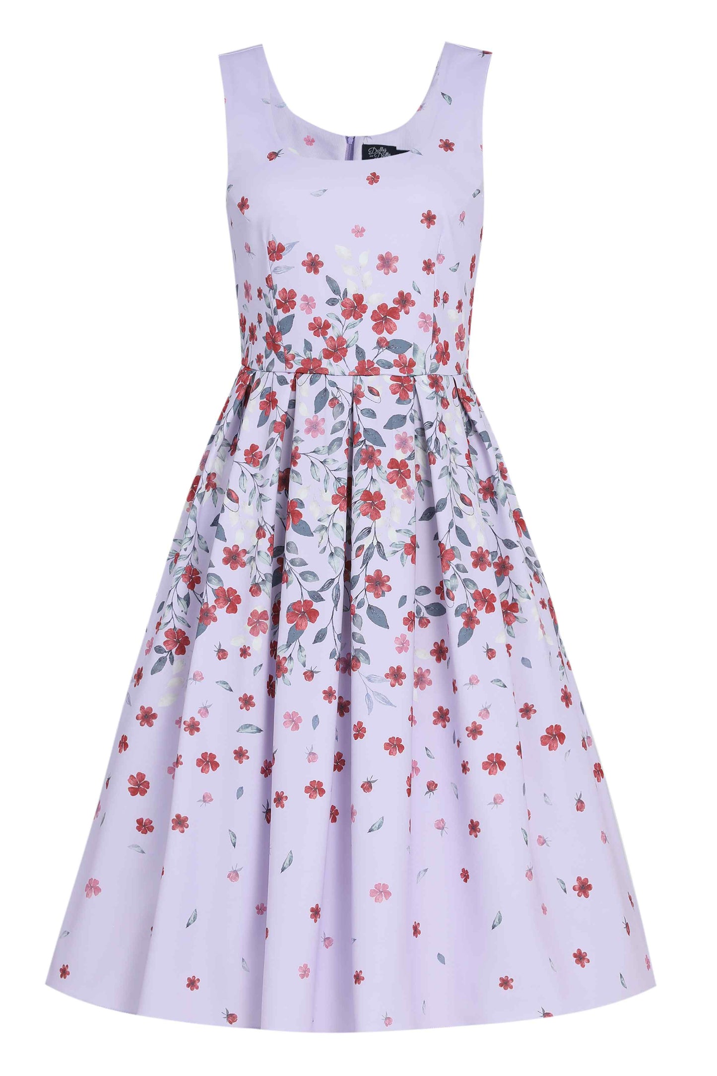 Amanda Lilac Falling Flower Swing Dress