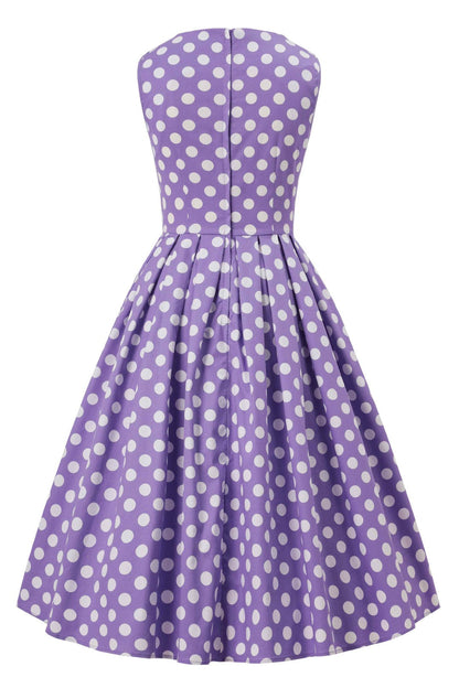 Blair Lilac Polka Dot Mesh Dress