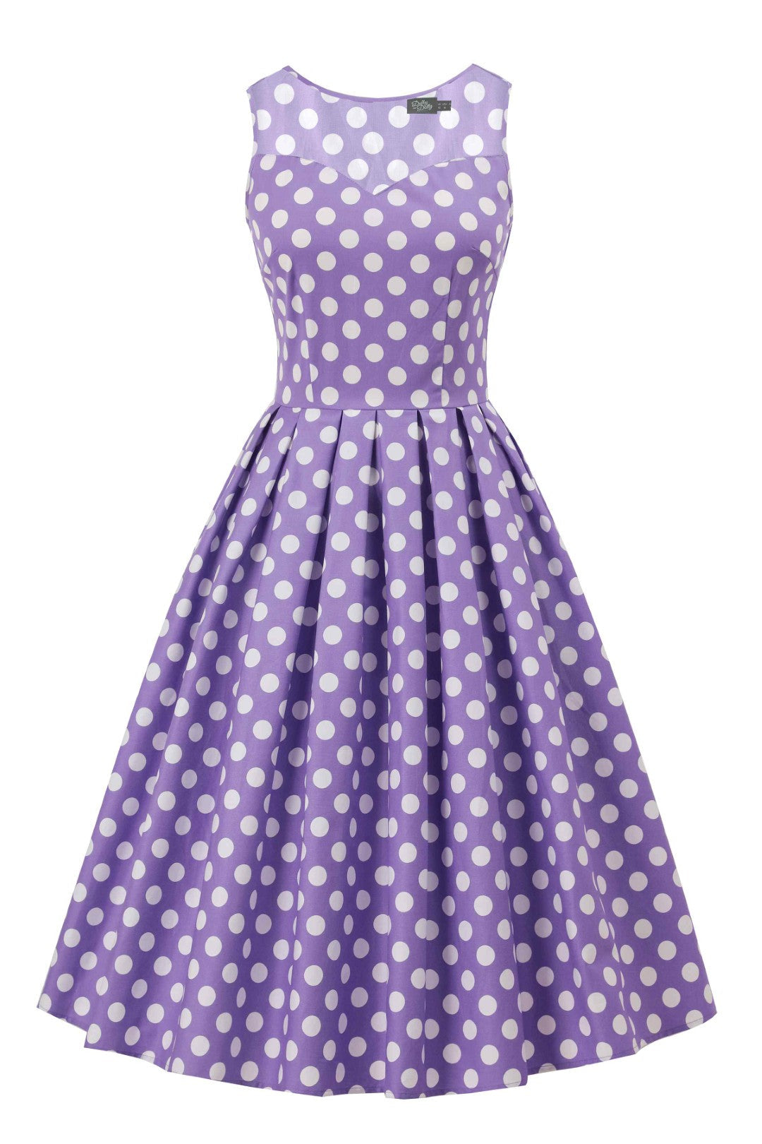 Blair Lilac Polka Dot Mesh Dress