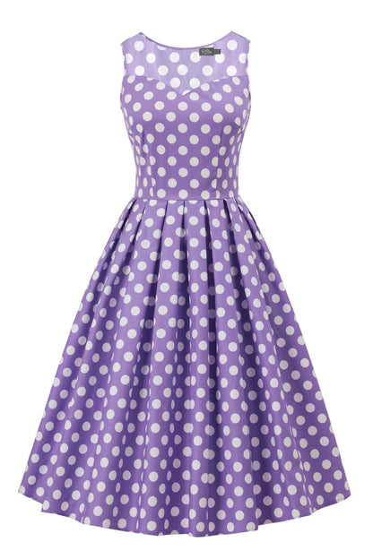 Blair Lilac Polka Dot Mesh Dress
