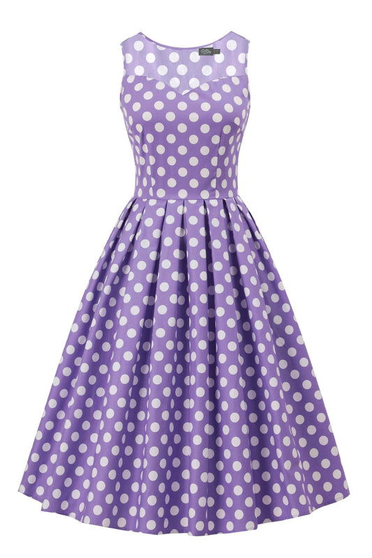 Blair Lilac Polka Dot Mesh Dress