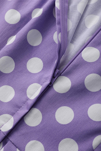 Blair Lilac Polka Dot Mesh Dress