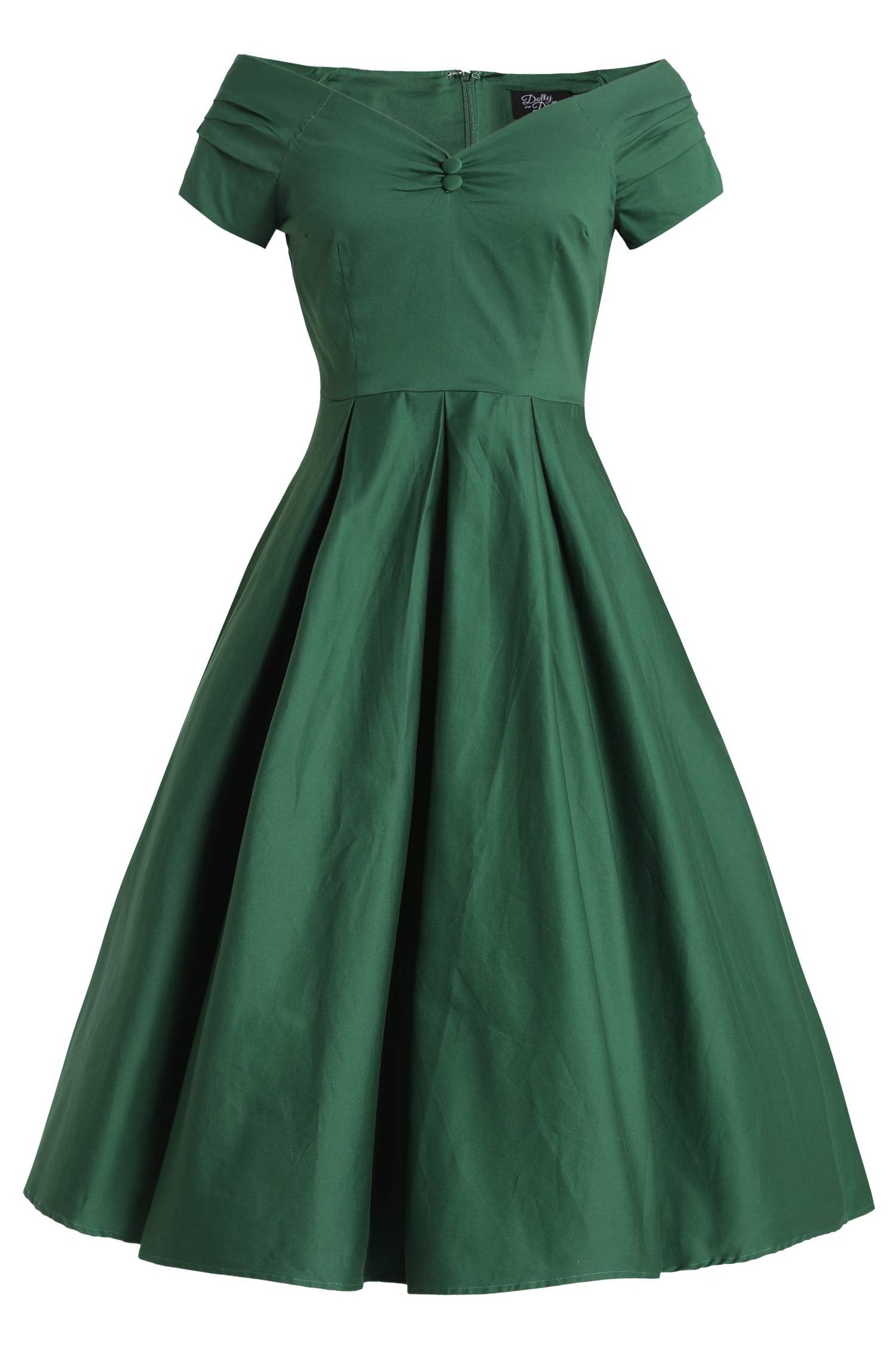 Lily Dark Green Off Shoulder Dress