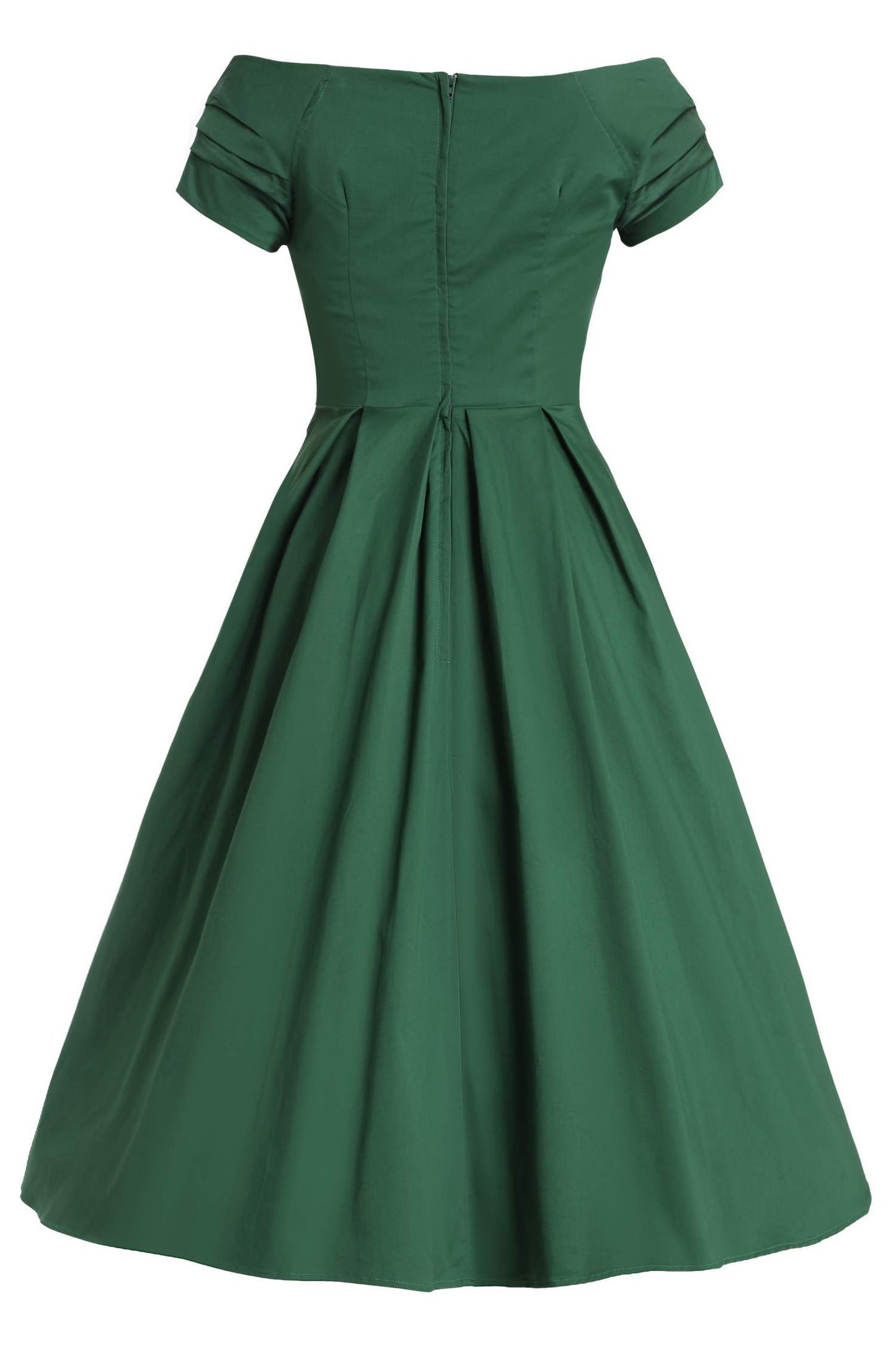 Lily Dark Green Off Shoulder Dress
