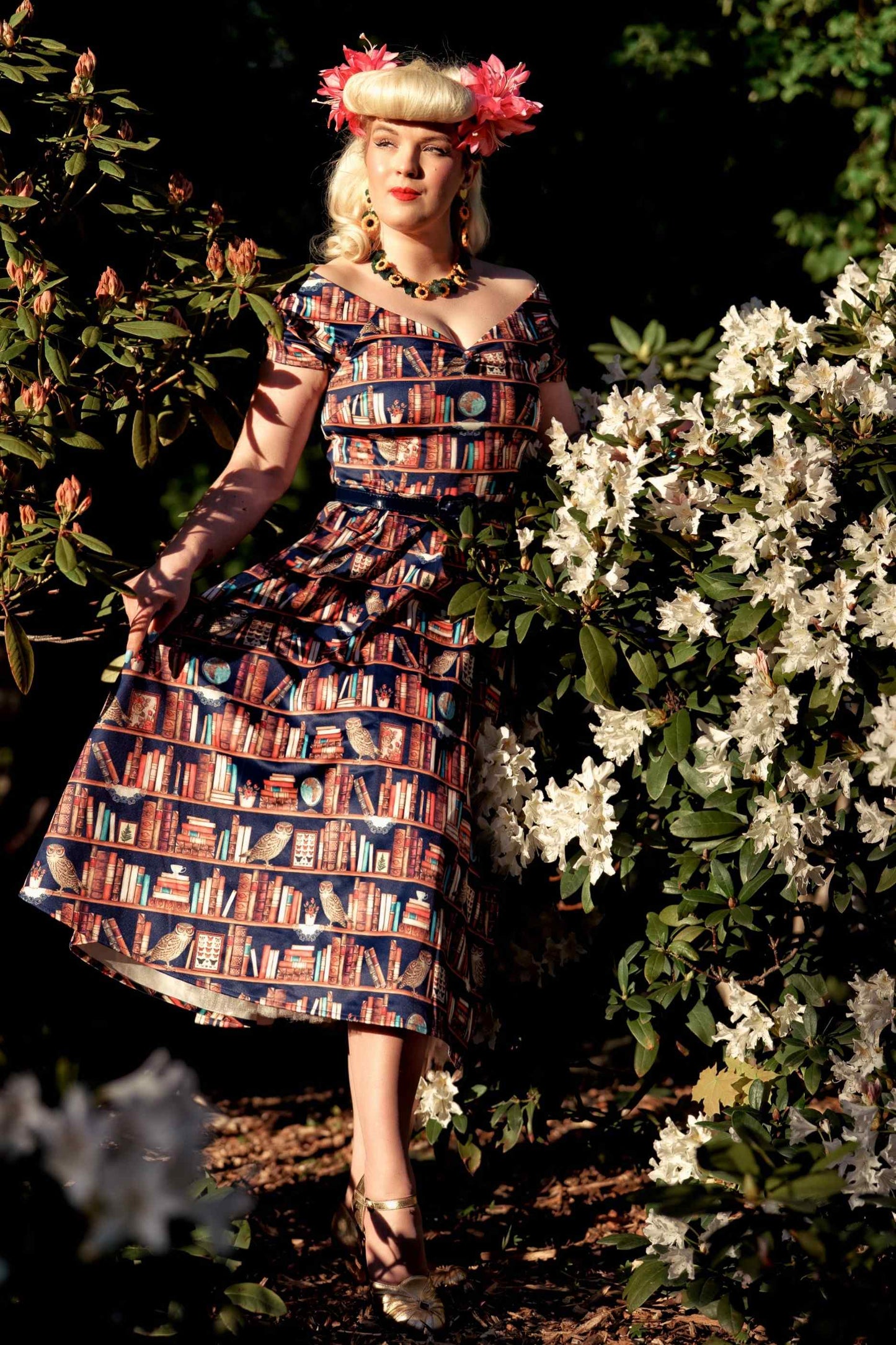 Lily Off Shoulder Book & Owl Dress